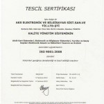 AKS ISO 9001-2008 Belgesi